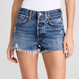AGOLDE Parker Vintage Cut Off Shorts Dark Swapmeet Size 25